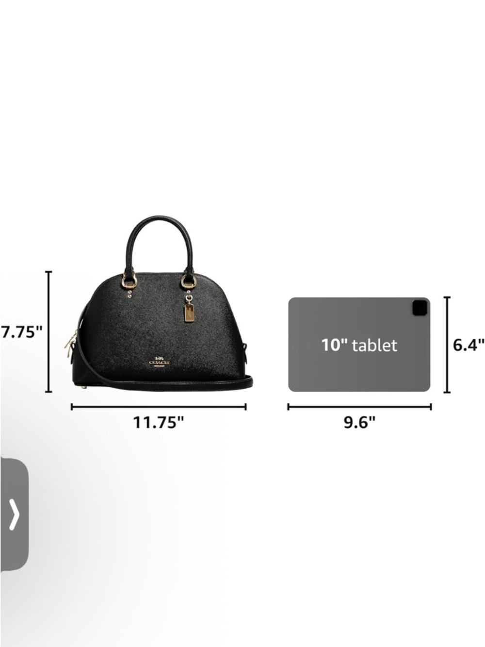 Coach Katy Black Dome Satchel with Gold Hardware - Picture 12 of 13